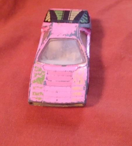 LIGHT PINK WITH STRIPES MATCHBOX ALFA CARABO