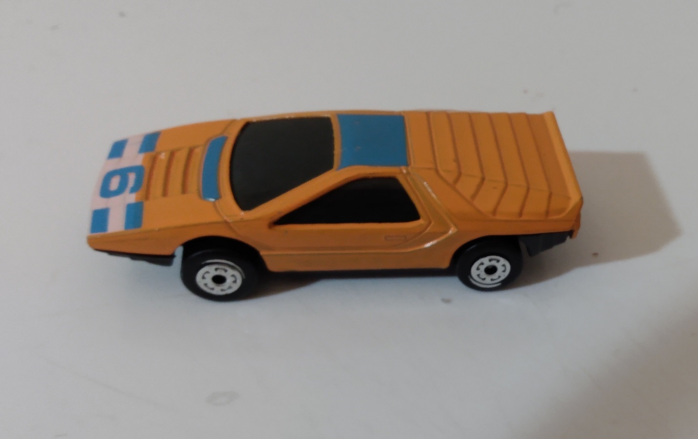 ORANGE MATCHBOX WITH NUMBER 6