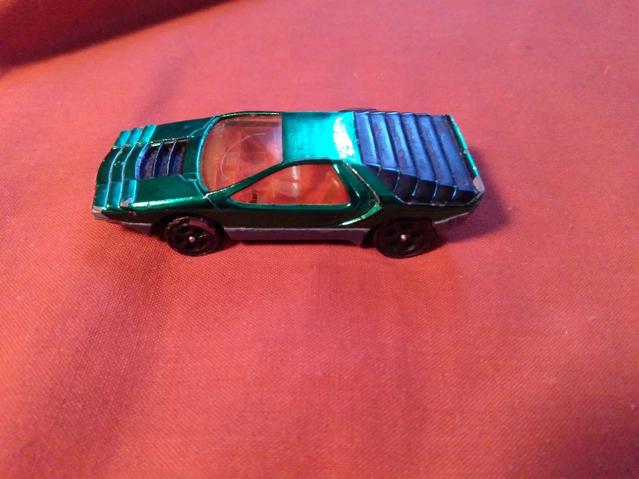 GREEN CORGI JR WITH ORANGE WINDOWS