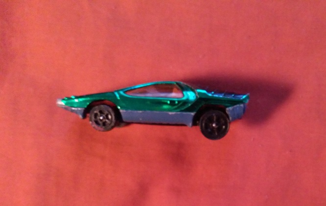 GREEN CORGI JR WITH ORANGE WINDOWS