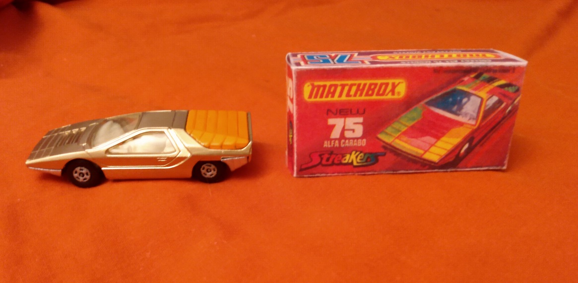 CUSTOM PAINTED GOLD MATCHBOX ALFA CARABO