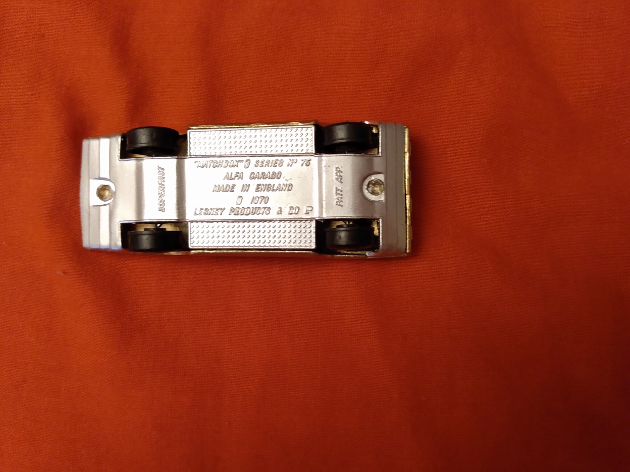 CUSTOM PAINTED GOLD MATCHBOX ALFA CARABO