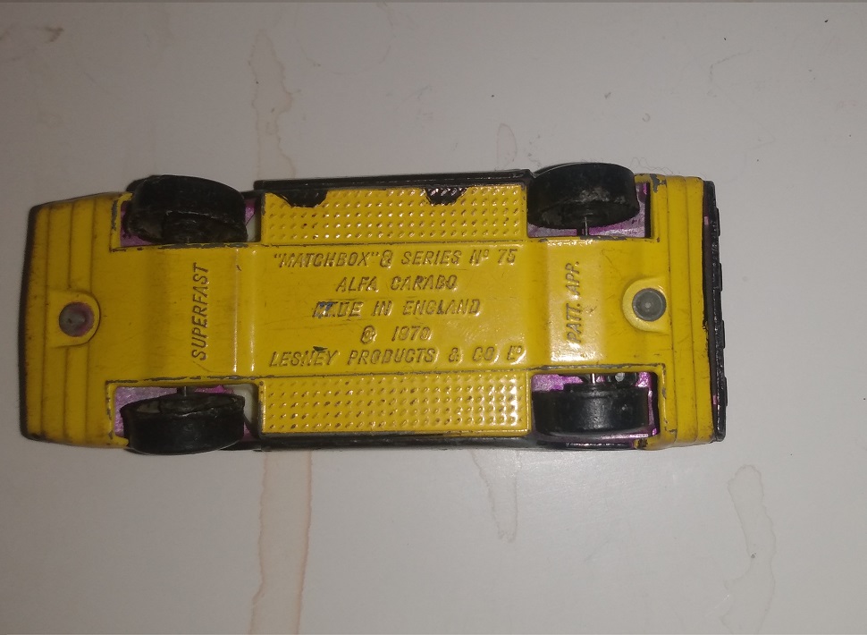 BLACK PAINTED MATCHBOX ALFA CARABO