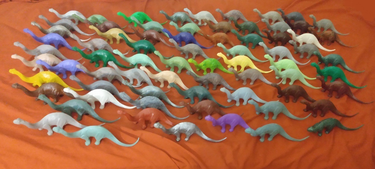 MY FLEET OF MARX ORIGINAL AND RECAST BRONTOSAURUS