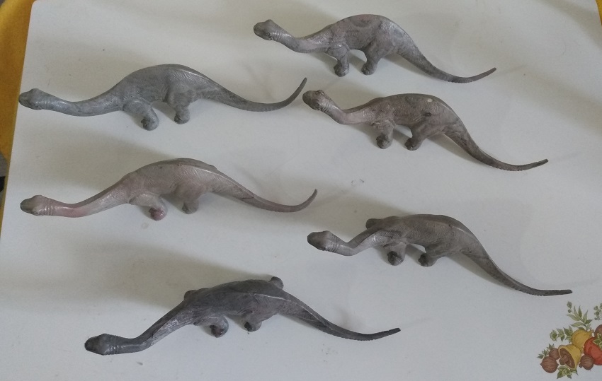 MARBLED LARGE MOLD BRONTOSAURUS