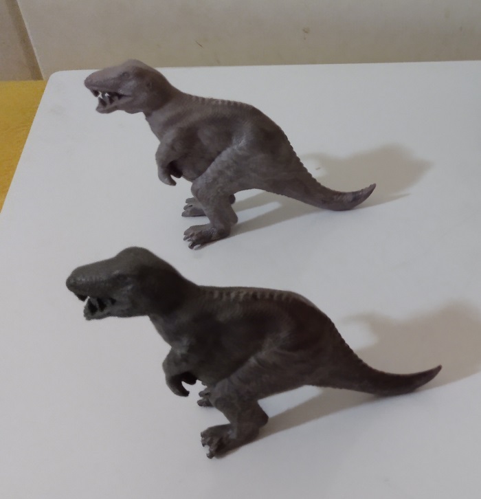 TWO LARGE MARX TYRANNOSAURUS REX