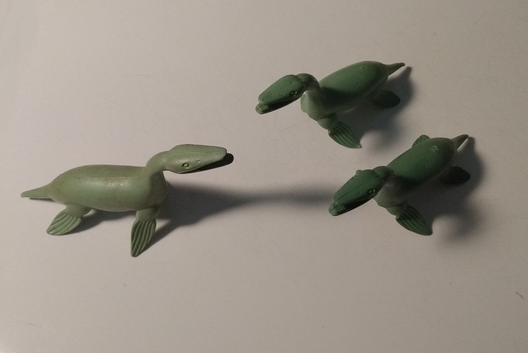 THREE GREEN MARX KRONOSAURS