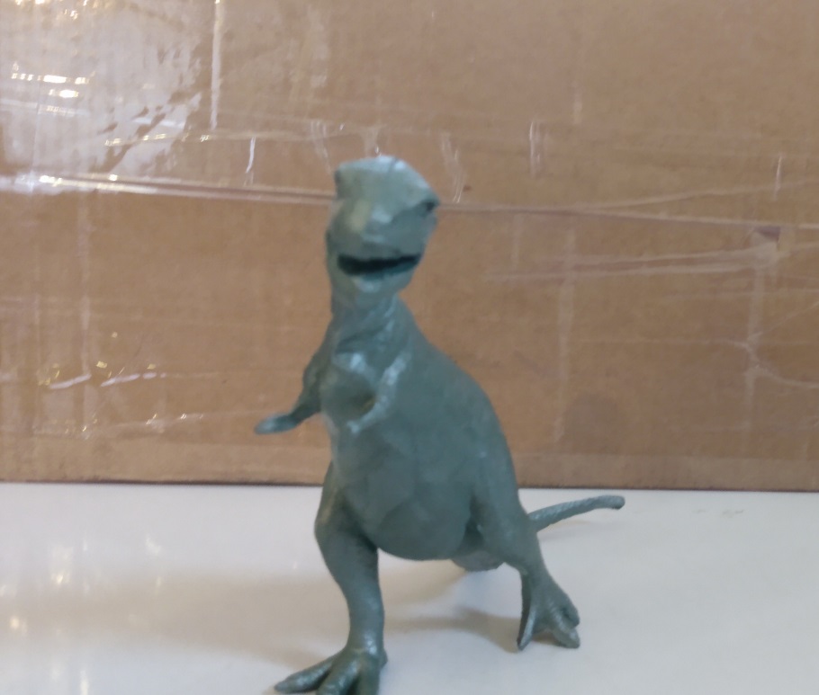 MARX REVISED MOLD METALLIC GREEN TYRANNOSAURUS REX FIGURE
