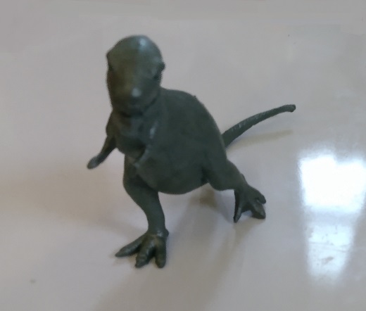 MARX REVISED MOLD METALLIC GREEN TYRANNOSAURUS REX FIGURE