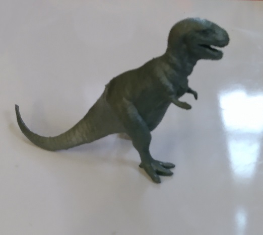 MARX REVISED MOLD METALLIC GREEN TYRANNOSAURUS REX FIGURE