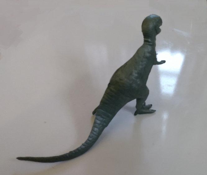MARX REVISED MOLD METALLIC GREEN TYRANNOSAURUS REX FIGURE