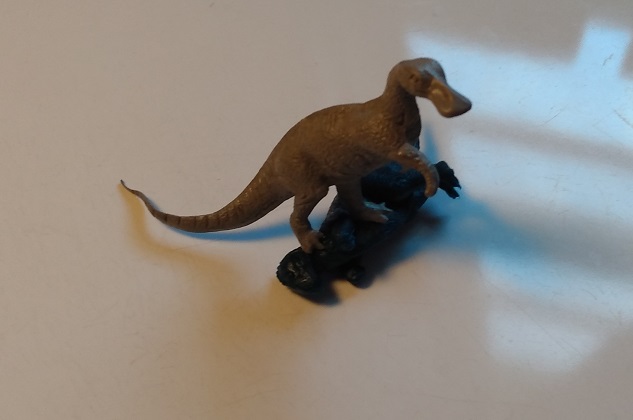 MARX ALLOSAURS GETTING BEAT UP BY A MARX TRACHODON