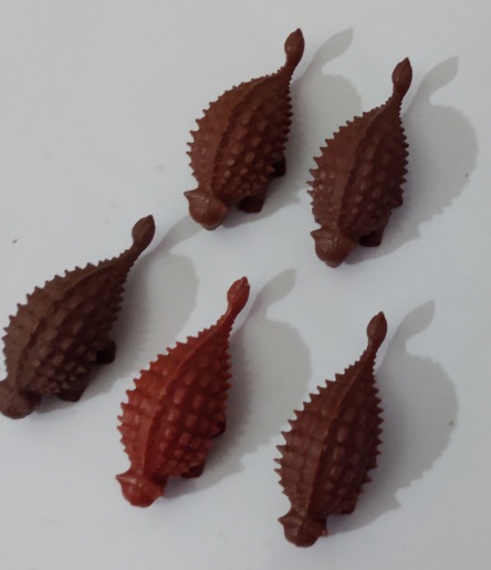 FIVE BROWN MARX ANKYLOSAURUS