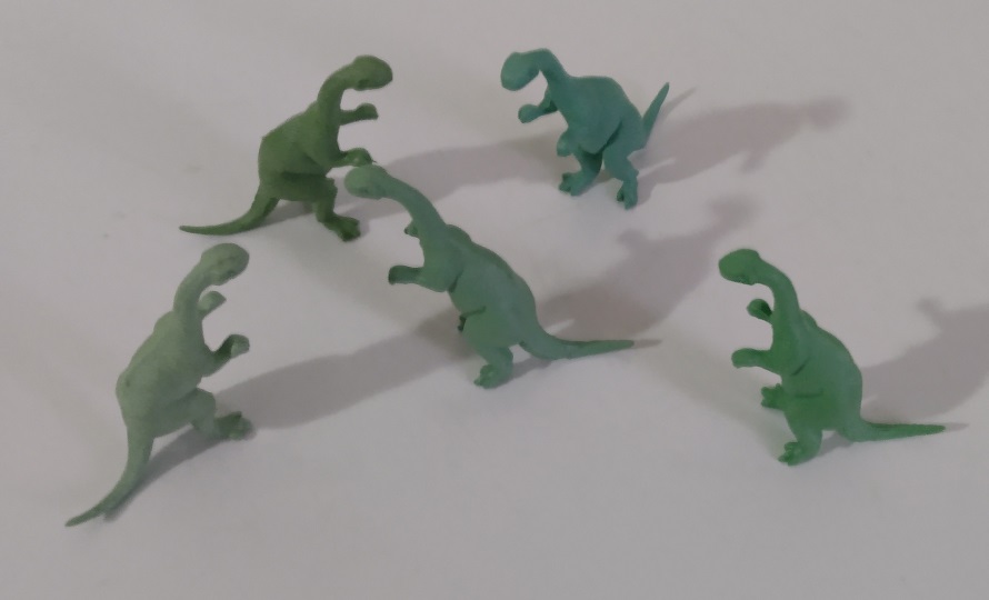 FIVE MARX PLATEOSAURUS