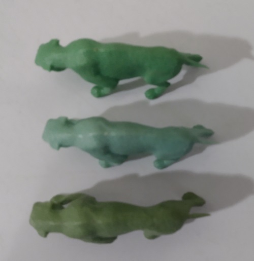 THREE GREEN SMILODON