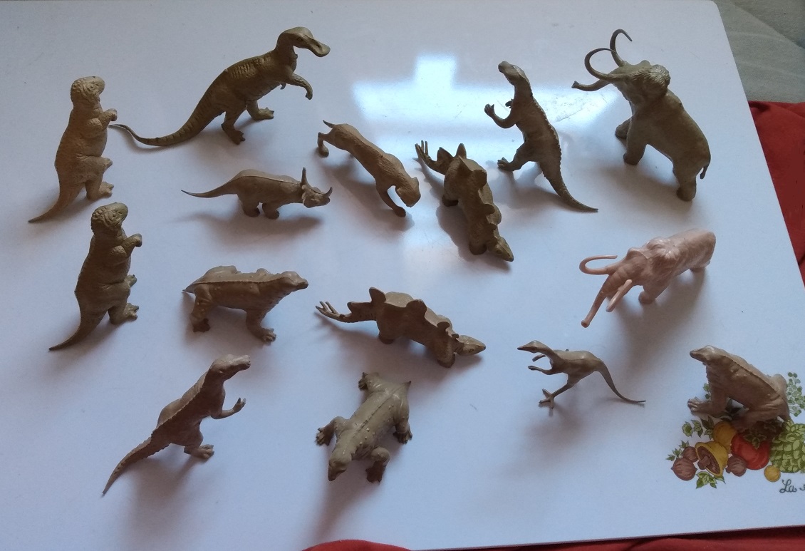 MIX OF MARX TAN DINOSAURS