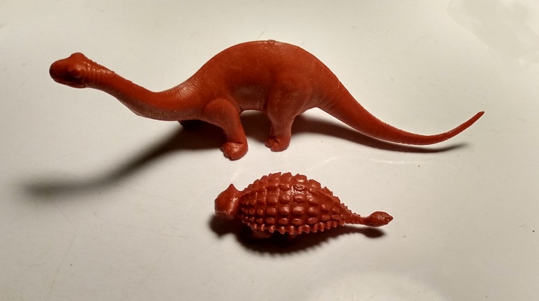 MARX RED BROWN DINOSAURS