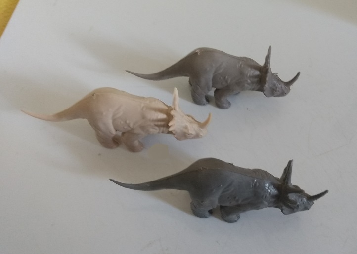THREE MARX DUMP STYRACOSAURUS