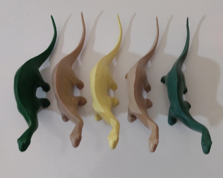 FIVE SDC BRONTOSAURUS