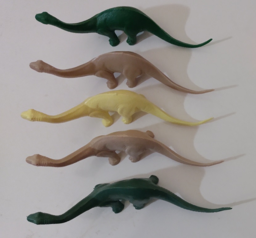 FIVE SDC BRONTOSAURUS