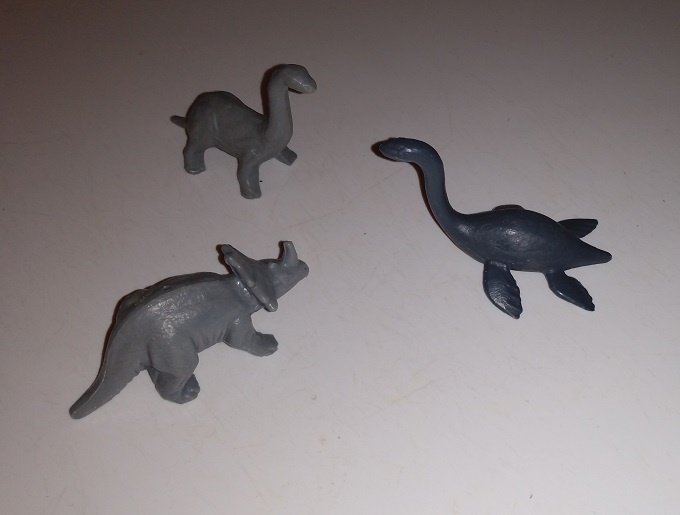 THREE KELLOGGS DINOSAURS