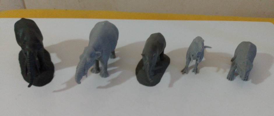 FIVE 3D DINOSAURS