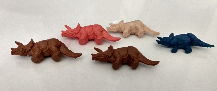 SLEEPING DEINER TRICERATOPS GROUP WITH POSSIBLE NON DEINER IMPOSTER