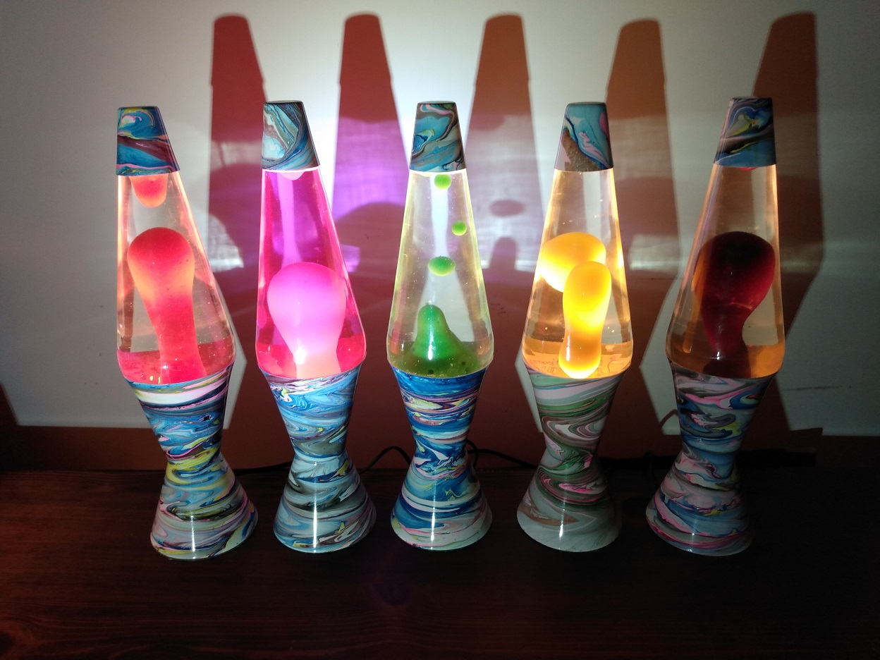 MULTI COLOR SWIRL LAVA LAMP