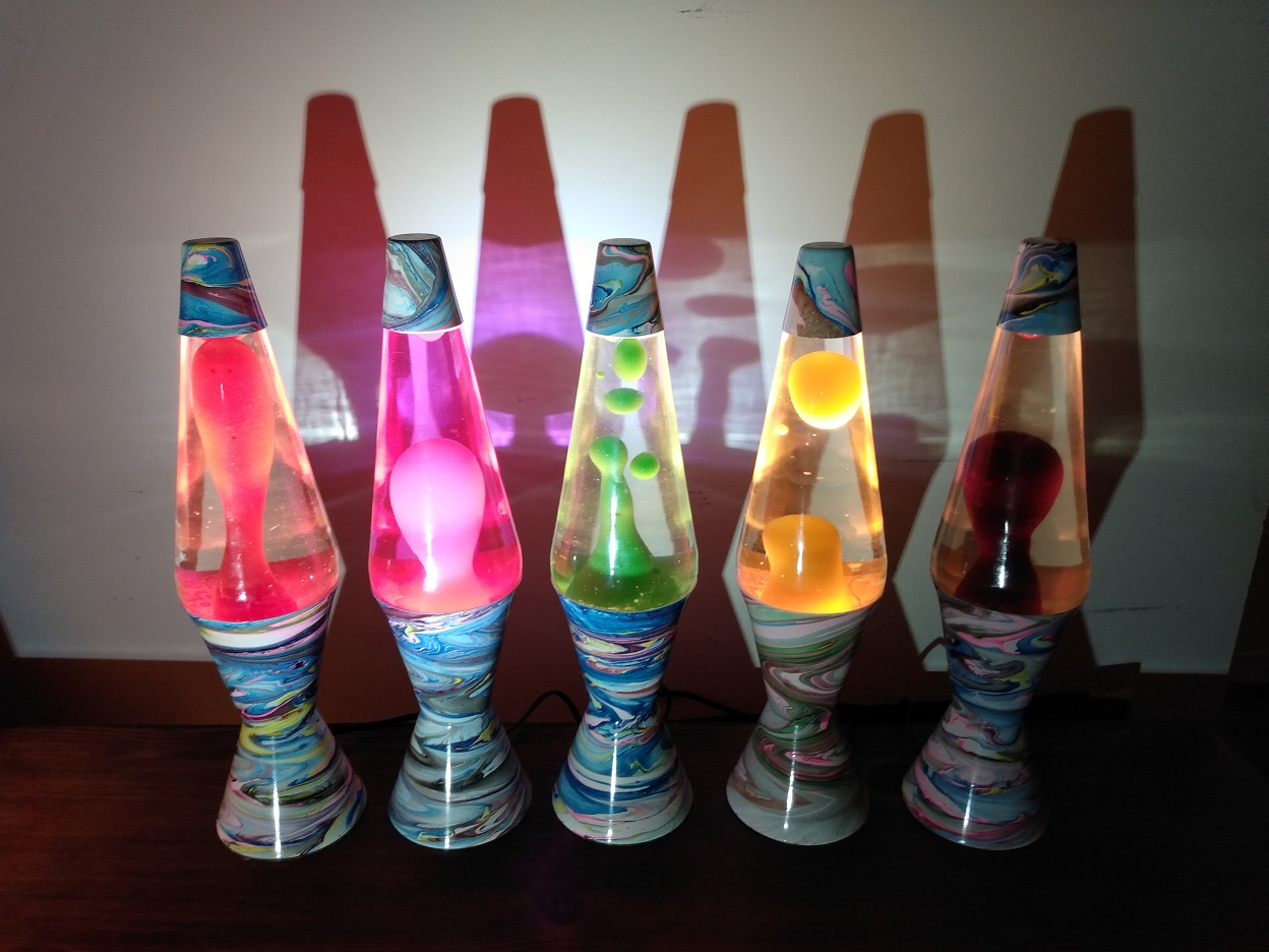 MULTI COLOR SWIRL LAVA LAMP