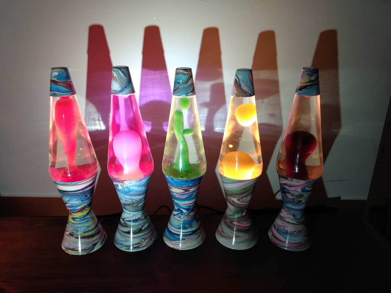 MULTI COLOR SWIRL LAVA LAMP