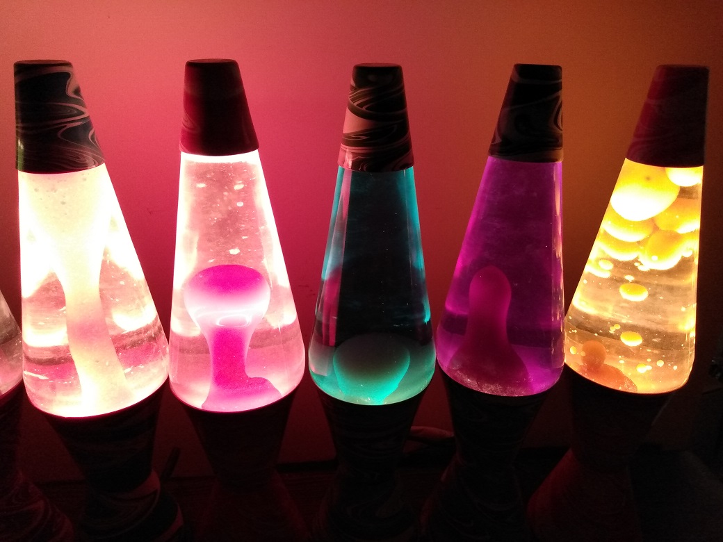 TEN PSYCHEDELIC SWIRL LAVA LAMPS