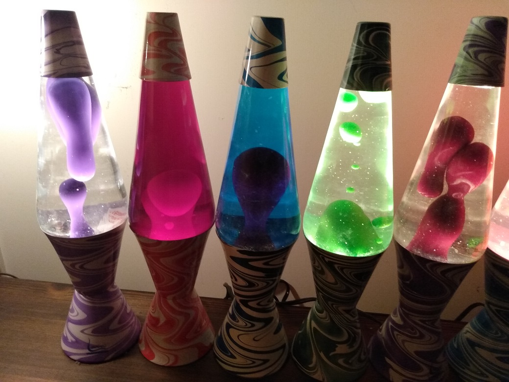 TEN PSYCHEDELIC SWIRL LAVA LAMPS