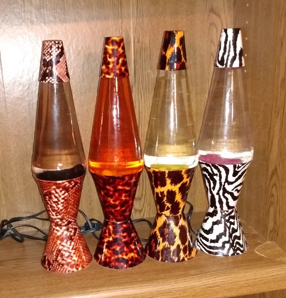 FOUR DIFFERENT ORIGINAL SAFARI LAVA LAMPS