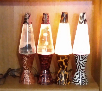 FOUR SAFARI LAVA LAMPS