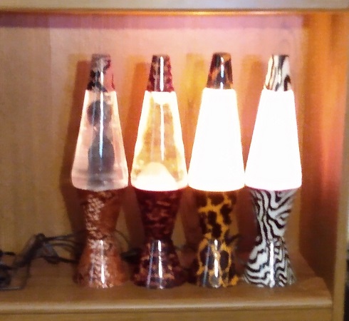 FOUR SAFARI LAVA LAMPS