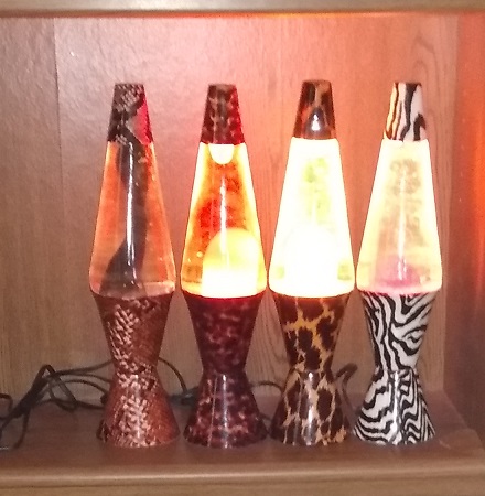 FOUR SAFARI LAVA LAMPS