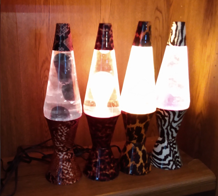 FOUR SAFARI LAVA LAMPS