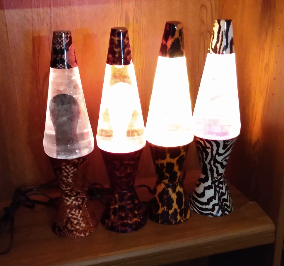 FOUR SAFARI LAVA LAMPS