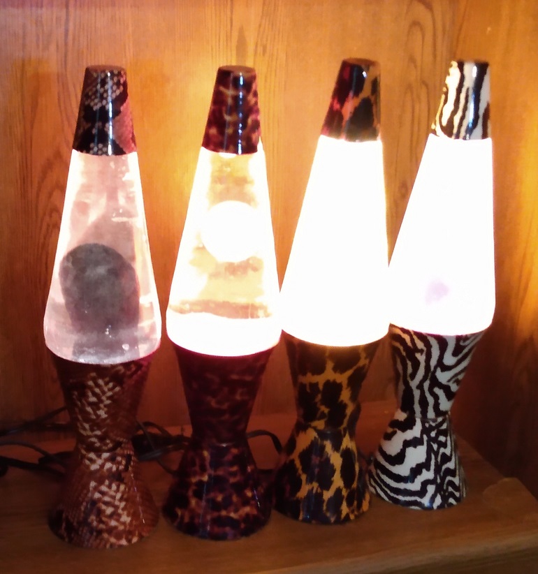 FOUR SAFARI LAVA LAMPS