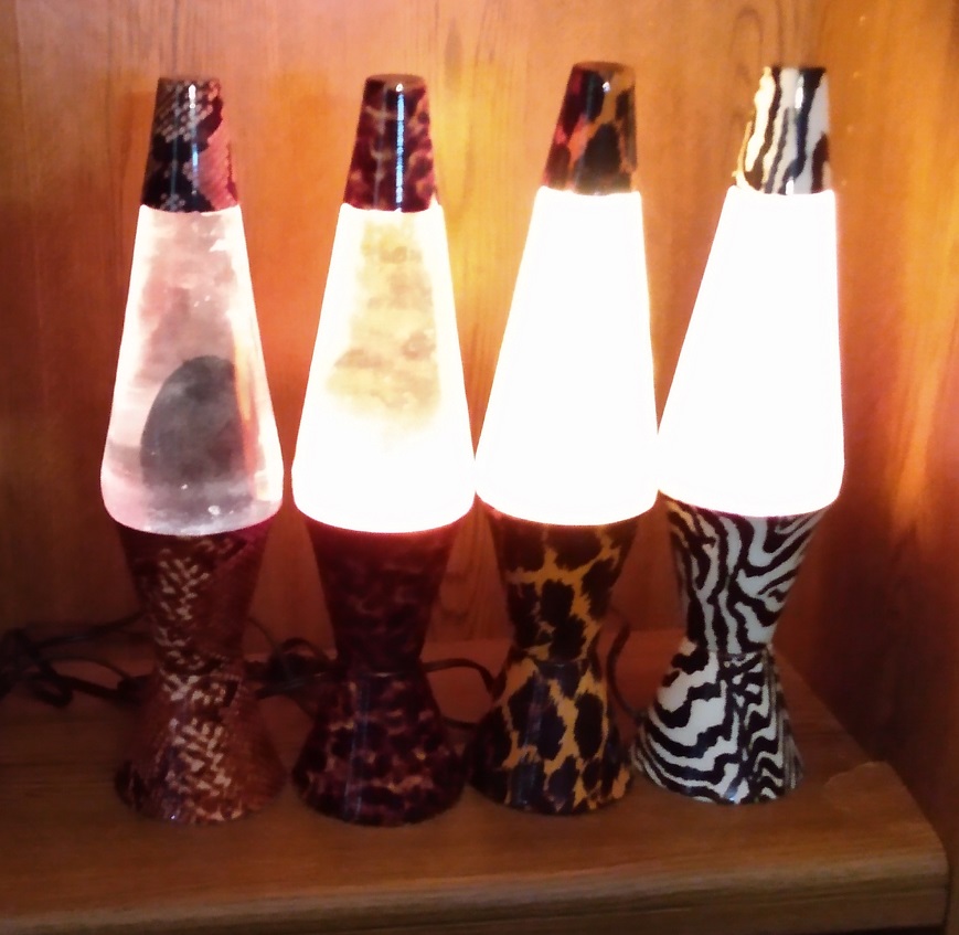 FOUR SAFARI LAVA LAMPS