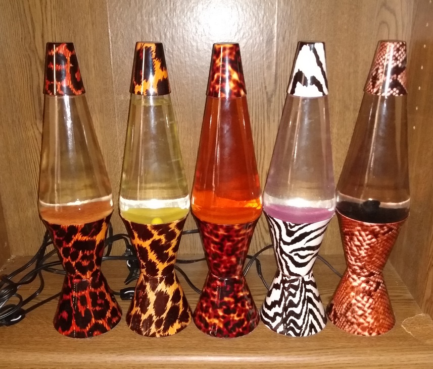 FIVE ORIGINAL SAFARI LAVA LAMPS