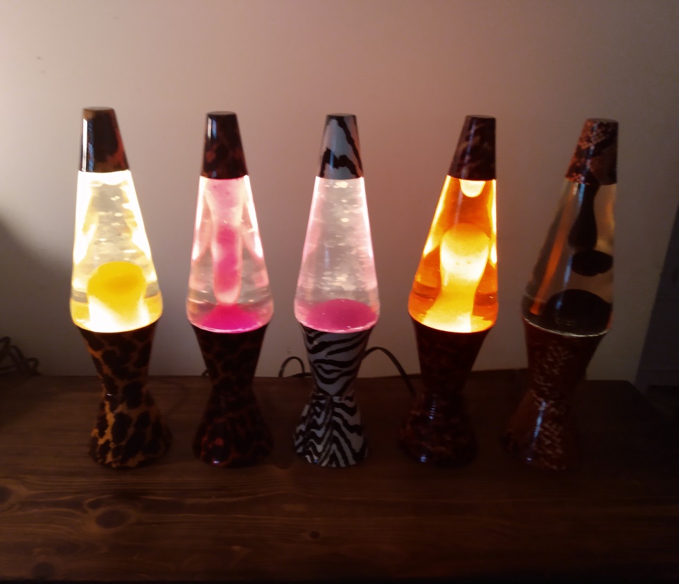 FIVE ORIGINAL SAFARI LAVA LAMPS