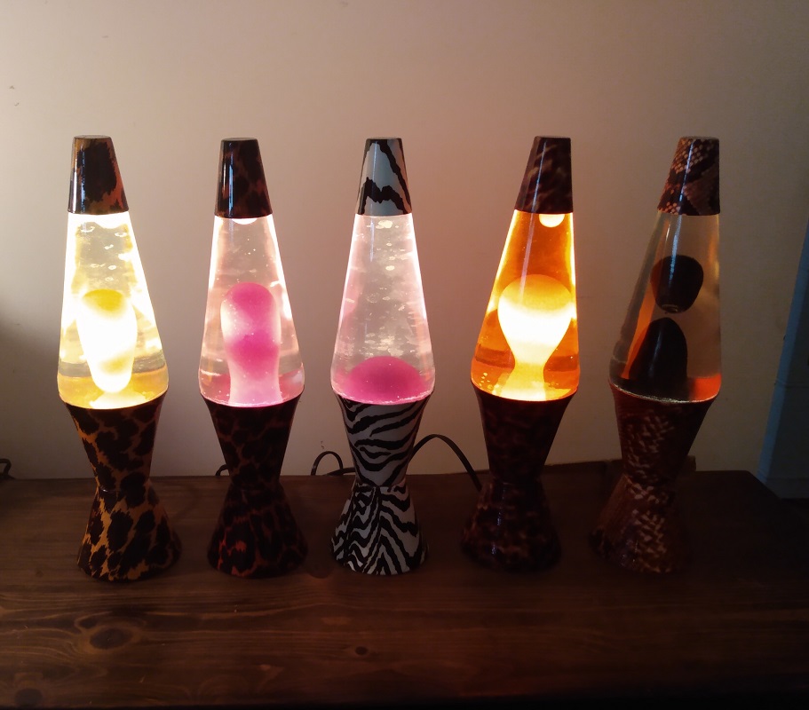 FIVE ORIGINAL SAFARI LAVA LAMPS