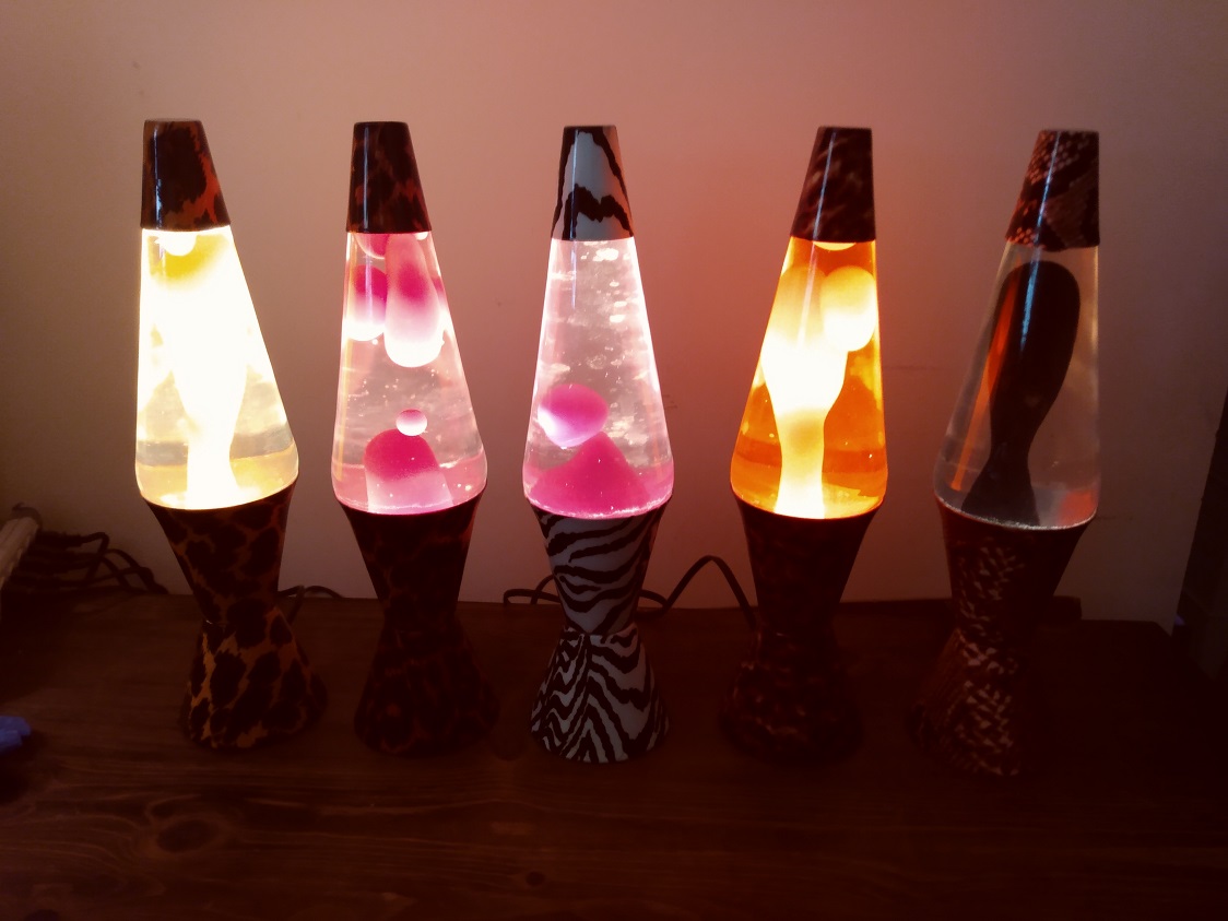 LEOPARD AND PINK ZEBRA LAVA LAMPS