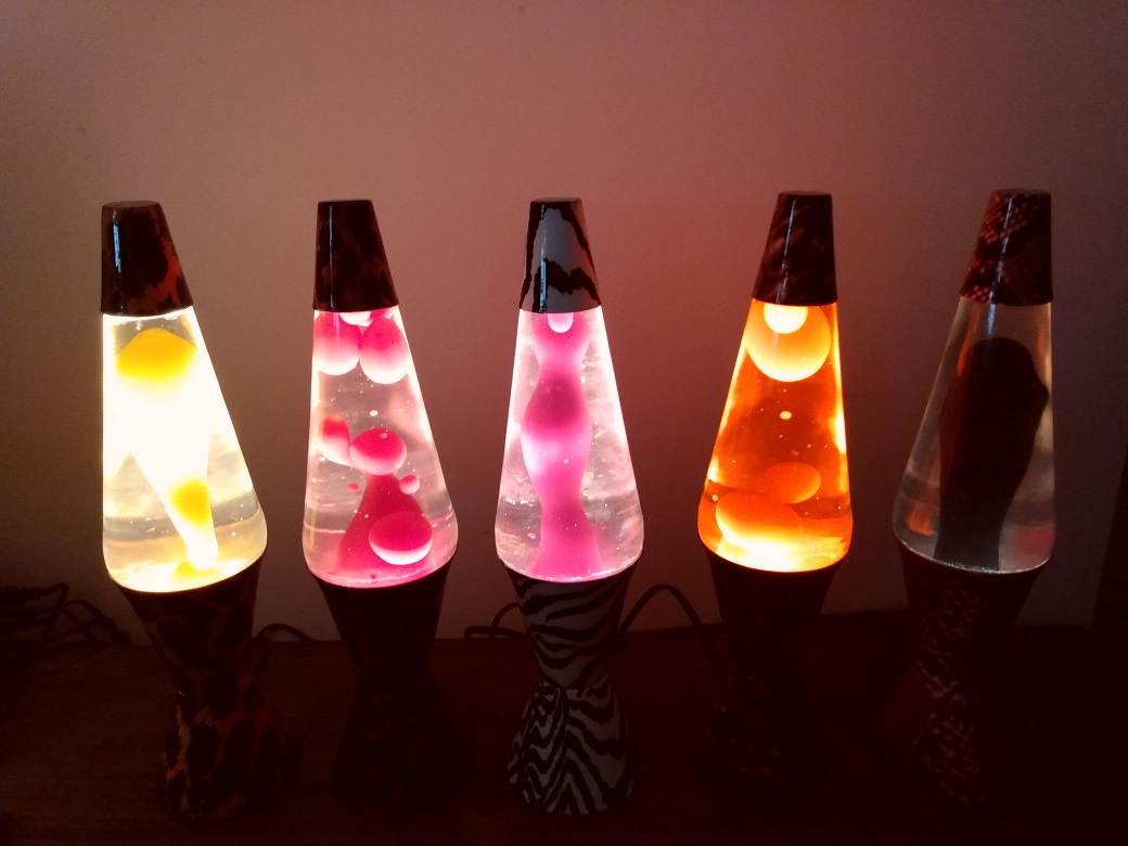 LEOPARD AND PINK ZEBRA LAVA LAMPS