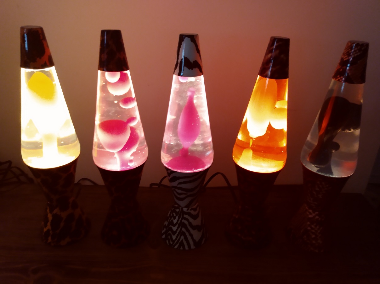 LEOPARD AND PINK ZEBRA LAVA LAMPS