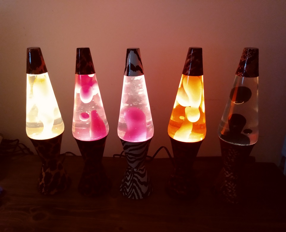 LEOPARD AND PINK ZEBRA LAVA LAMPS