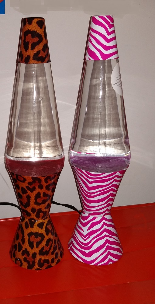 LEOPARD AND PINK ZEBRA LAVA LAMPS