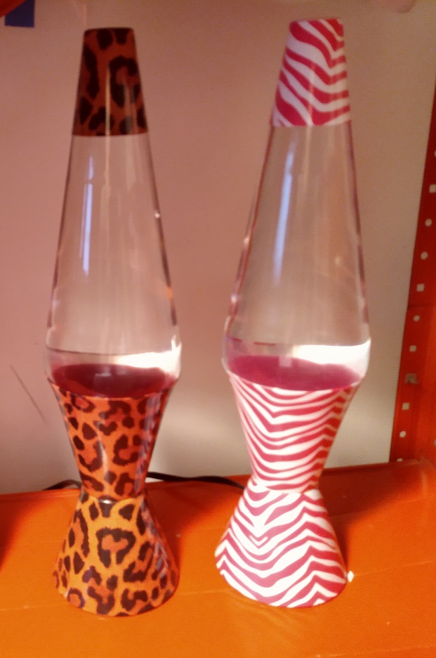 LEOPARD AND PINK ZEBRA LAVA LAMPS