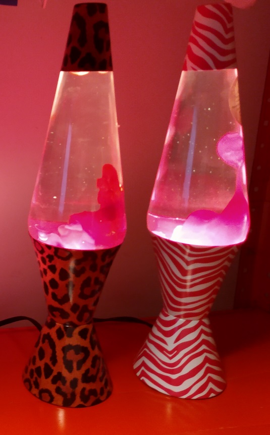 LEOPARD AND PINK ZEBRA LAVA LAMPS